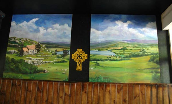 trompe l'oeil peinture murale wim de prez irish pub