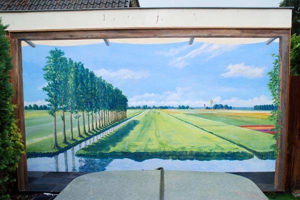 muurschilderingen wim de prez trompe l'oeil nederlandse polders
